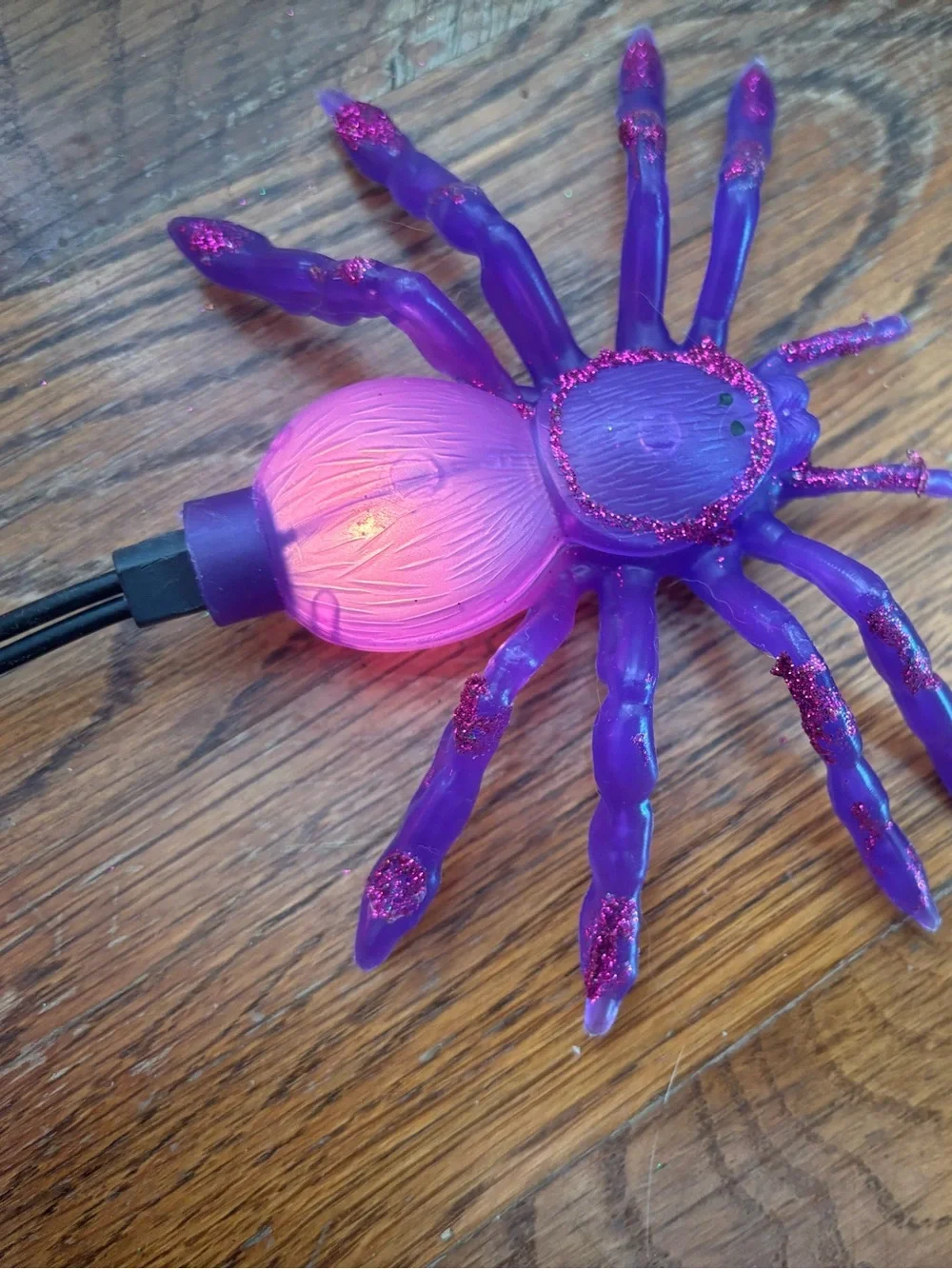 Halloween Tarantula Spider String Lights - Purple, Orange, Green Unused No Box